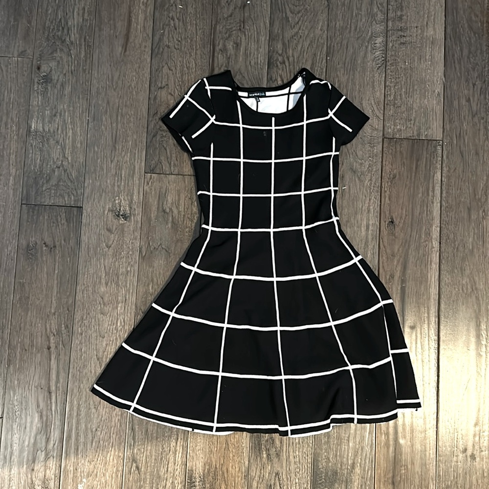 Black patterned dress